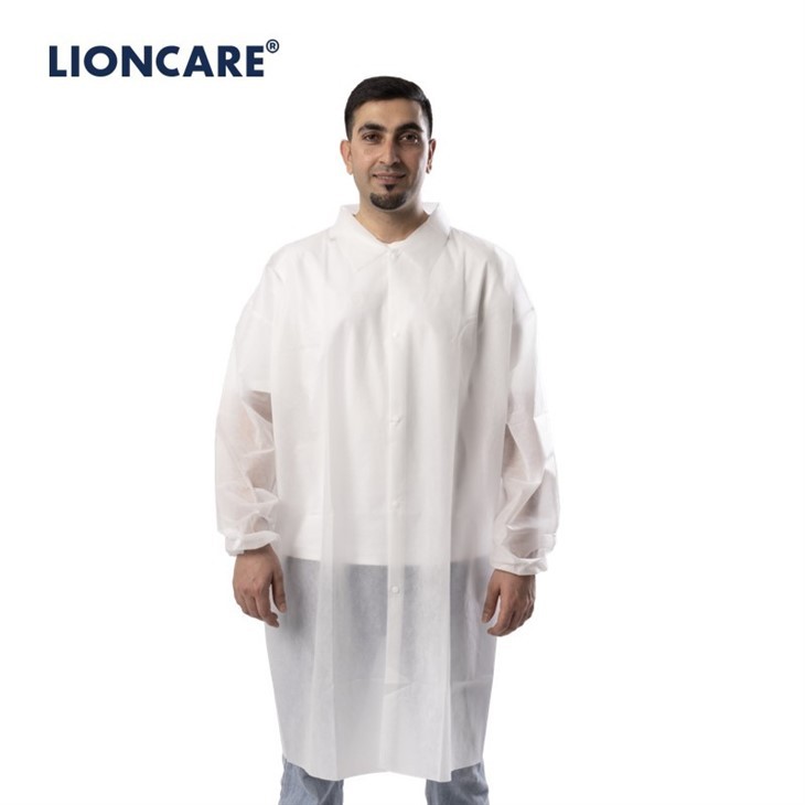 מעיל מעבדה חד פעמי מפוליפרופילן LIONCARE®